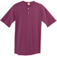 thumbnail image 1 of 580A Two-Button Baseball Jersey - Maroon, 4X, 1 of 1