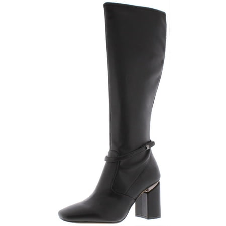

Franco Sarto Womens Roxanne Faux Leather Knee-High Boots Black 9 Medium (B M)