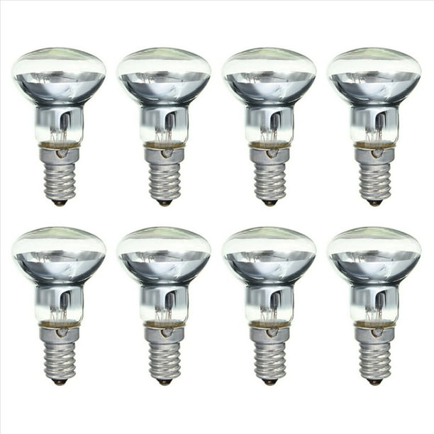 LáMpara de Lava de Repuesto E14 R39 30W Tornillo en Bombilla Reflector Transparente Bombillas de Luz Puntual Lava Incandescente 8 Pieza