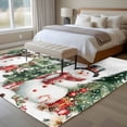 thumbnail image 4 of 5'x7' Area Rugs, Snowman Christmas Indoor Outdoor Area Rug for Living Room Bedroom, Xmas Tree Botanical Snowflake Washable Bathroom Rugs Kitchen Floor Carpet Mats Home Decor Aesthetic, 4 of 8