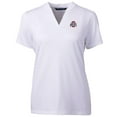 thumbnail image 2 of Women's Cutter & Buck White Ohio State Buckeyes Forge Blade V-Neck Top, 2 of 3