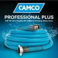 thumbnail image 3 of (2 pack) Camco EvoFlex 25-Foot RV Drinking Water Hose - Stainless Steel Strain Reliefs Ends, Blue (22594), 3 of 7