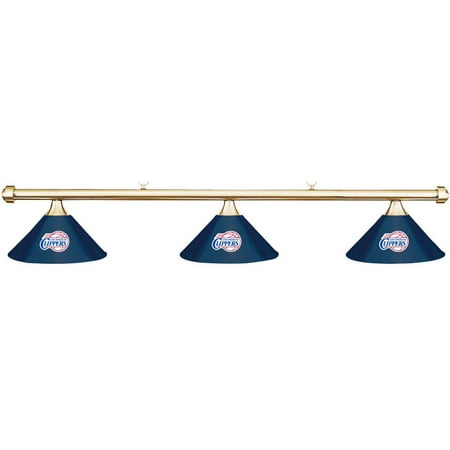 

NBA LA Los Angeles Clippers Blue Shade & Brass Bar Billiard Pool Table Light