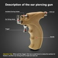 thumbnail image 2 of Professional Ear Stud Earring Piercing Gun Tools Kit Stainless Steel Reusable Earlobe Cartilage Nose Navel Body Piercing Gun Set, 2 of 6