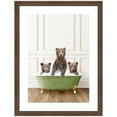 thumbnail image 4 of Kate and Laurel Framed Wall Art Print Three Bear Cubs in Transitional Bathtub  by Amy Peterson, 20 x 26, Florence Medium Brown Frame, Whimsical, Animal Art for Wall Decor, 4 of 8