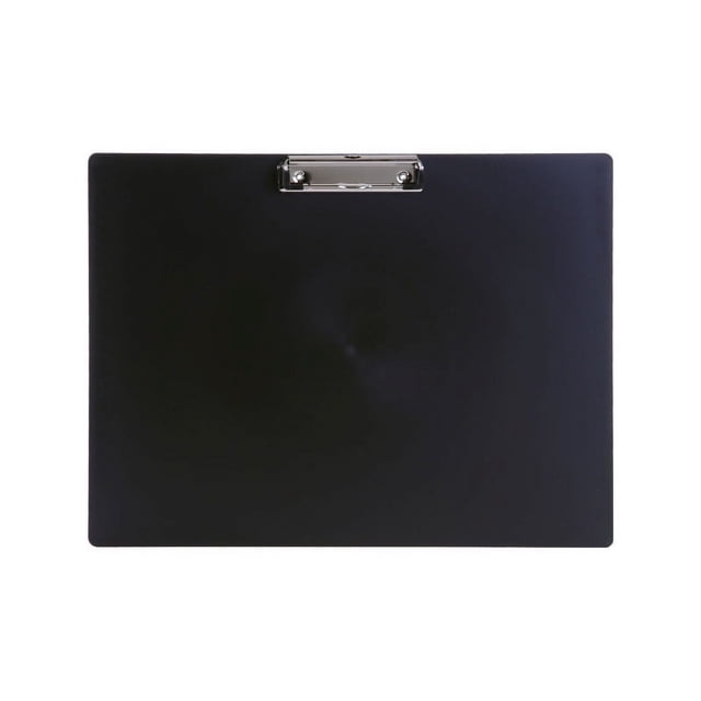 Portapapeles de plástico horizontal para oficina, 32*43,7*0,3 cm, 60% reciclado, portapapeles negros con clip de perfil bajo, portapapeles extra grande negro