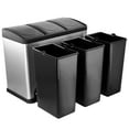 thumbnail image 2 of Elama 3 Section 15 Liter/4 Gallon Each Section Trash and Recycling Step Bin, 2 of 8