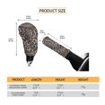 thumbnail image 5 of Renewold Neoprene Auto Handbrake Cover Gear Shift Knob Cover Set Car Interior Decor Accessories, Leopard Print Dark Grey, 5 of 7