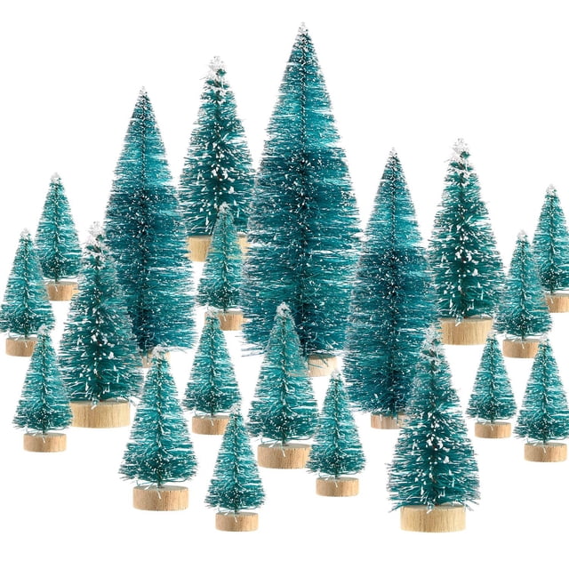 Minisisal artificial SATINIOR para árbol de Navidad con base, 60 unidades