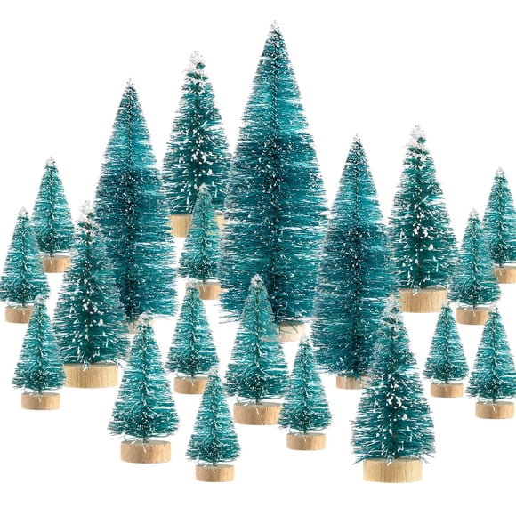 Minisisal artificial SATINIOR para árbol de Navidad con base, 60 unidades