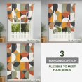 thumbnail image 5 of Orange Modern Geometric Tie Up Curtain Valance for Window,Adjustable Rod Pocket Window Curtains Shades,Abstract Watercolor Semicircle Light Filtering Valance Drapes for Living Room Bedroom 34"x45", 5 of 9