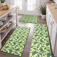 thumbnail image 2 of Yellow Blue Butterfly Pattern Kitchen Rugs Sets Of 3,Kitchen Runner Rugs Non Skid Washable,Decorative Kitchen Floor Mats for Kitchen,Sink,Laundry,17"x30"+ 17"x47" + 17"x59", 2 of 6