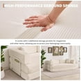 thumbnail image 2 of Qinaqin 78.8" 5-in-1 Modular Convertible Corduroy Floor Sofá Cama – Folding Sleeper con Pillow Armrest Backrest & cm de Alturaigh- Profundidadnsity Foam Breathable Micro-Stripe Tela –, 2 of 7
