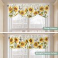 thumbnail image 3 of Tie Up Valance for Windows Daisy Sunflower Curtains Valances Rod Pocket Valance Window Treatments Butterfly Farmhouses Floral Balloon Curtains for Kitchen Living Room Bedroom Bathroom 54x18 Inch, 3 of 9