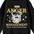 thumbnail image 5 of Looney Tunes ACME Anger Management Crew Neck Long Sleeve Boys' Black Sweatshirt-Medium, 5 of 5