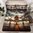 thumbnail image 2 of Castle Fairy Kids Children Airplane Helicopter Twin Sheet Sets,Transportation Bedding, 2 of 7