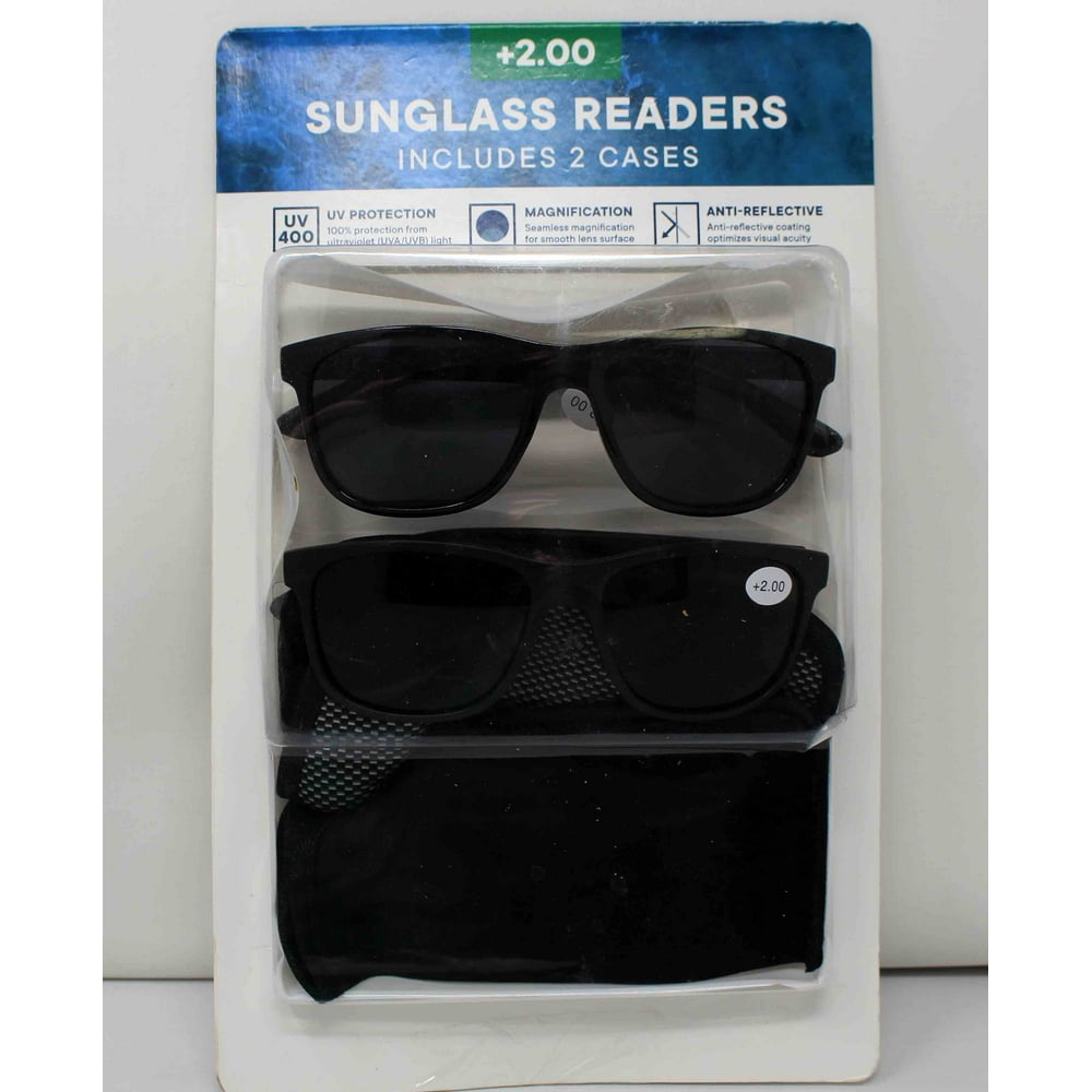 Sunglass Readers +2.00 Includes 2 Cases