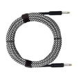 thumbnail image 4 of Cable de reducción de ruido para guitarra de 3 metros, cable de extensión de audio con núcleo de cobre puro, color blanco y negro, para bajo., 4 of 12