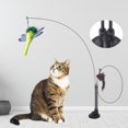 thumbnail image 2 of Cat Teaser Stick Hand-held Double-headed Interactive Funny Cat Play Chase Exercise Toy With Suction Cup, 2 of 8