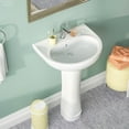 thumbnail image 5 of DeerValley Ally DV-1P525 26 5/8" Tall Modern U-Shape White Vitreous China Pedestal Sink with Overflow, 5 of 19