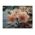 thumbnail image 3 of Designart "Frozen Blossoms in the Winter Landscape II" Winter Landscape Print on Natural Pine Wood, 3 of 5