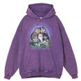 thumbnail image 4 of Sudadera holgada con capucha y diseño de gatos en Greengungchi, estilo retro desgastado, estilo hip hop, para otoño, 100 % algodón, 4 of 4