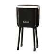 thumbnail image 4 of Cubo de basura, contenedor de basura con ruedas giratorias de 360 degree, versátil y sencillo para el hogar. Negro, 4 of 8