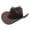 Coffee, variant on SRZYMJ Western Cowboy Cap for Men Women, Classic Wide Brim Fedora Cowgirl Hat
