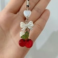 thumbnail image 6 of Stylish Cherry Phone Charm Handcrafted Cherry Phone Pendant Cherry Keychain Pendant Sweet Bag Accessory Acrylic Material, 6 of 10