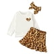 thumbnail image 1 of Vestido Para Niñas, Ropa Para Niñas Pequeñas, Camiseta Con Estampado De Leopardo Para Niños Pequeños, Vestido De Princesa, Diadema, Trajes Blancos Odeerbi  LM103-3000, 1 of 9