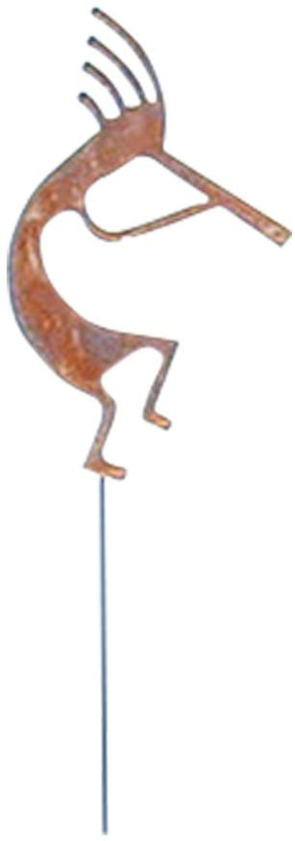 35 Inch Kokopelli Rusted Garden Stake