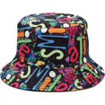 thumbnail image 1 of XINQIHANG Unisex Print Double Side Wear Reversible Bucket Hat, 1 of 5