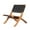 Black, variant on Balkene Home Natural Lounge Chair Acacia Wood, Black Folding Low Slung Portable Indoor, outdoor