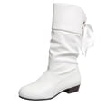 thumbnail image 1 of Bottines Mi-Mollet Élégantes avec Bout Rond Chaussures Confortables Antidérapantes pour Femmes, 1 of 3