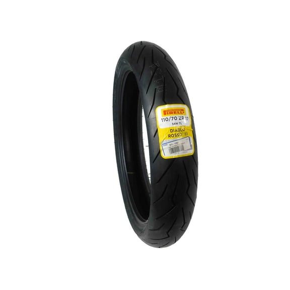 Pirelli Diablo Rosso III 110/70ZR17 54W Front Motorcycle Tire - High Performance, Durable, & Reliable Tire for Sport/Street Bikes with Keychain