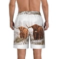 thumbnail image 3 of KLL Yak Men's Casual Summer Beach Shorts Hawaiian Shorts with Pockets-Medium, 3 of 5