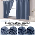 thumbnail image 6 of Chyhomenyc Short Blackout Curtains 36 Inch Length, Rod Pocket Kitchen Curtains for Small Windows, Half Window Tier Curtains for Basement Cabinet Camper RV Bunk, 2 PCS, Each 30Wx36L, Denim, 6 of 8