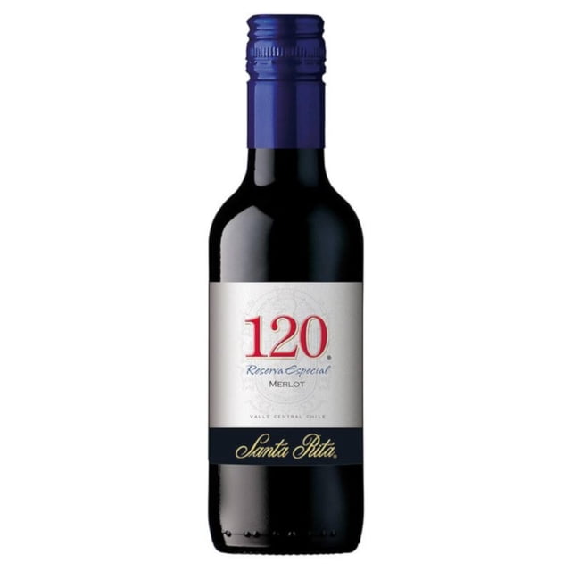 Pack de 6 Vino Tinto Santa Rita 120 Merlot Rva. Esp. 187.5 ml Santa Rita 121 Merlot Rva. Esp.