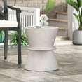 thumbnail image 2 of Hueber Lightweight Concrete Outdoor Side Table, Antique White, 2 of 6