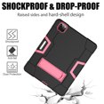 thumbnail image 5 of iPad Pro 11 2nd Generation 2020 Case for Kids, Allytech Hybrid Rugged Heavy Duty Protection Shock-Absorption Impact Resistant Kickstand Defender Cover for Apple iPad Pro 11 2020, Black/Rose, 5 of 8