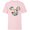Soft Pink, variant on Disney Mickey Mouse Head Shape Icon Flowers Garden Spring - Short Sleeve T-Shirt for Kids - Customized-White