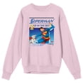 thumbnail image 4 of Superman 2025 Krypto & Superman Comic Art Adult Cradle Pink Crew Neck Long Sleeve Sweatshirt-Large, 4 of 5