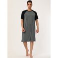 thumbnail image 3 of Camisón para hombre Lars Amadeus Ropa de dormir Gris oscuro Negro M, 3 of 6
