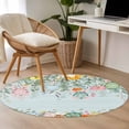 thumbnail image 4 of Round Rug 4Ft Washable Non-Slip, Easter Circle Area Rugs for Living Room Bedroom, Spring Eggs Eucalyptus Branch Floral Wooden Indoor Floor Mats Carpet Runner for Home Decor Aesthetic, 4 of 8