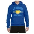 thumbnail image 2 of City of Los Angeles LAR American Football Fantasy Fan | Mens Sports Hooded Sweatshirt Graphic Hoodie, Royal, Small, 2 of 3