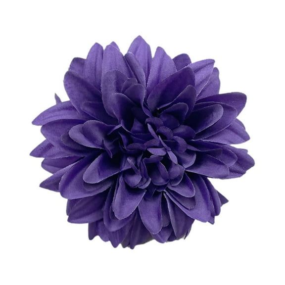 Simulation Dahlia Flower Head Purple A, Champagne Artificial Flowers Silk Flowers Faux Heads for Table Centerpiece Floral Arrangements Wedding Home Decoration, 1X Artificial Flower