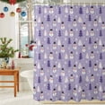 thumbnail image 6 of Shower Curtains Sets for Bathroom Decor Winter Christmas Tree Snowman Waterproof Bathroom Curtain with Hooks, Seamless Snowflake Purple for Bathroom Decor,60x72IN, 6 of 9