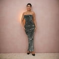 thumbnail image 3 of Figdaw Strapless Rhinestone Maxi Dress for Women,Formal Evening Gown with Back Slit,Slim Fit Long Dresses(Black,XL,C6962), 3 of 6