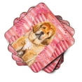 thumbnail image 2 of Tibetan Mastiff Love Foam Coaster Set of 4 Red, 2 of 3
