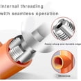 thumbnail image 3 of Pipe Tapping and Threading Tool, 1/2" 3/4" 1" Integrated Internal & External Pvc Pipe Thread Cutting Tool for Electric Drill, Dual-Function Thread Cutter for Plastic Pipes (1/2"+1"), 3 of 8